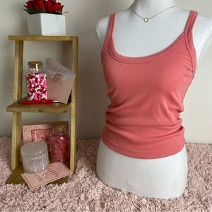 NWT Wild Fable Ribbed Coral Sleeveless Tank Top